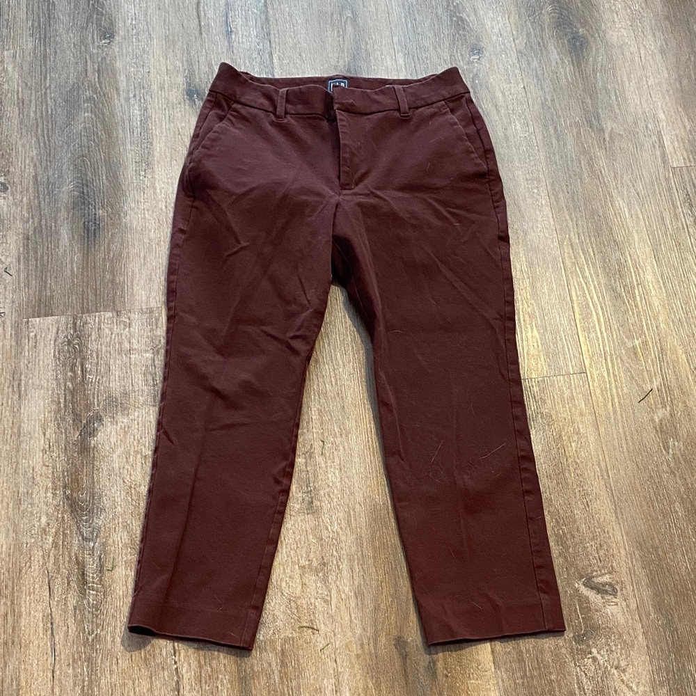 GAP Women's Dark Brown Cropped Pants